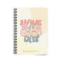 Sổ tay caro lò xo A5 TUANVIET BOOKS 200 trang, phù hợp ghi chép, nhật ký - Have a good day
