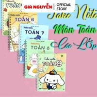 Sổ Tay Công Thức Toán Học TAKE NOTE Lò Xo Bìa Nhựa - Size A5 - Các lớp 2/3/4/5/6/7/8/9