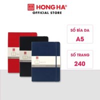 Sổ tay ghi chép A5 bìa da Hồng Hà 240 trang Delus NS - 4610