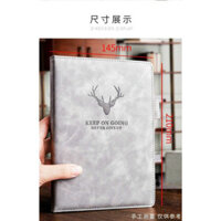 SỔ TAY GHI CHÉP BÌA DA HƯƠU A5, SỔ KẺ NGANG A5 200/360 TRANG