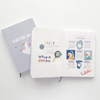 Sổ Tay Ghi Chép bullet journal Dot Grid Crabit Khổ A5 A6 Mini Bìa Cứng Giấy 100gsm 130gsm