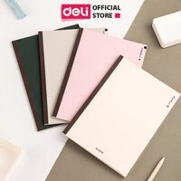 Sổ Tay Ghi Chép Dán Gay Kẻ Ngang 80 Trang Khổ A5 B5 Vintage Cao Cấp Deli - Màu Ngẫu Nhiên Phù Hợp Làm Sổ Kế Hoạch Planner - NS297 - Sổ B5