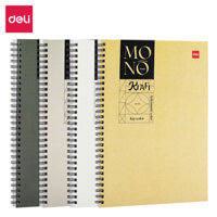 Sổ Tay Ghi Chép Lò Xo Kẻ Ngang B5 Gáy Xoắn 120 Trang Deli - Phù Hợp Làm Sổ Kế Hoach Planner, Viết Nhật Kí, Tập Vở Học Sinh Sổ Tay Văn Phòng - Màu Ngẫu Nhiên - ELB560 ELPB560 - Mono - N05 - B5