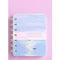 Sổ tay ghi chép lò xo mini nhỏ gọn bỏ túi, Sổ tay cute hoạt hình đẹp dễ thương 80 trang a7 có dòng kẻ Yorn- Hàng Chính Hãng - Mây hồng 03