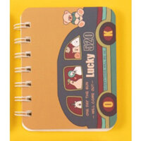 Sổ tay ghi chép lò xo mini nhỏ gọn bỏ túi, Sổ tay cute hoạt hình đẹp dễ thương 80 trang a7 có dòng kẻ Yorn- Hàng Chính Hãng - Gấu ô tô 03
