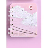 Sổ tay ghi chép lò xo mini nhỏ gọn bỏ túi, Sổ tay cute hoạt hình đẹp dễ thương 80 trang a7 có dòng kẻ Yorn- Hàng Chính Hãng - Mây hồng 04
