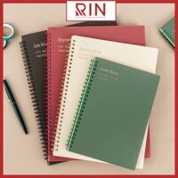 Sổ tay ghi chép  sổ lò xo ghi chép A5 - B5 - A4 160 trang  giấy kẻ ngang  giấy ô vuông  - A5 - Nâu - Giấy line kẻ ngang