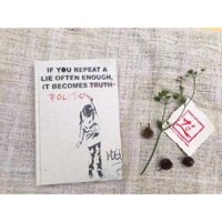 Sổ tay giấy Dó Politics - Banksy collection handmade notebook - M 11x16