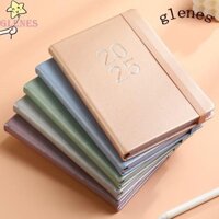 Sổ tay lập kế hoạch GLENES 2025, 312 trang A5 Sketchbook Business Note Book, Notepad màu kẹo có dây đeo Lịch trình bề mặt da Tạp chí Văn phòng phẩm