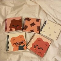 Sổ tay lò xo Cupid Bear Square Grid Notebook