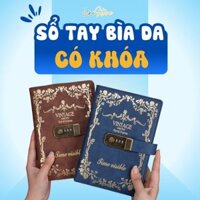 SỔ TAY, NHẬT KÝ PHONG CÁCH CỔ ĐIỂN - VINTAGE CÓ KHÓA MẬT KHẨU MẠ ĐỒNG