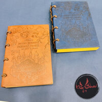 Sổ Tay, Sổ Bìa Da, Sổ Nhật Ký Giấy Kraft Siêu Dày In Hình Harry Potter