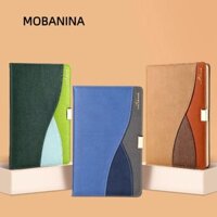 Sổ tay tạp chí lót MOBANINA, Làm dày 200 trang được đánh số Sổ tay làm việc, Giấy bìa cứng dày 2025 A5 100GSM