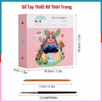 Sổ Tay Thiết Kế Thời Trang Fashion Design Drawing Book Tô Màu,Cắt Dán Thủ Công Cho Bé Thoả Sức Sáng Tạo