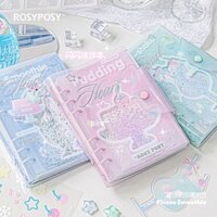 Sổ Tay Trong Suốt ROSYPOSY Frosty , họa tiết cây kem mát lạnh, sổ bìa nhựa PVC cao cấp cực kỳ dễ thương