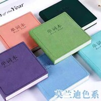 Sổ tay từ vựng tiếng Anh di động A7, sổ tay da vuông nhỏ gọn để ghi nhớ từ nhanh
