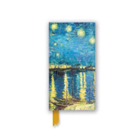 Sổ tay Van Gogh bìa tranh in nổi trên giấy foil cán màng nhôm chống thấm nước size 85x160mm slim line 128 trang