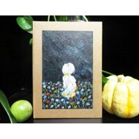 Sổ tay vẽ màu handmade "nàng thơ 1" giấy trơn