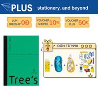 Sổ tay, vở ghi chép kẻ ngang Nhật Bản khổ A6 - PLUS - Xanh lá