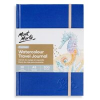 Sổ Vẽ Giấy Vẽ Màu Nước Travel Journal Mont Marte A5 200gsm 30 tờ