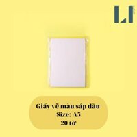 Sổ vẽ, giấy vẽ sáp màu khổ A4 A5 nhiều kích cỡ Giorgione - 20 tờ A5