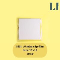 Sổ vẽ, giấy vẽ sáp màu khổ A4 A5 nhiều kích cỡ Giorgione - 20 tờ 15x15