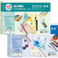 Sổ vẽ KLONG A4+ cao cấp lò xo kép xé 150GSM 30 tờ MS772