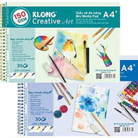 Sổ vẽ KLONG A4+ cao cấp lò xo kép xé 150GSM 30 tờ MS772