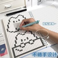 Sổ vẽ pixel rời B5 sổ phác thảo có thể tháo rời Sổ vẽ ô vuông nhỏ 5mm graffiti cỡ lớn A4 Sổ vẽ toán học chuyên dụng cho học sinh trung học cơ sở A5 Sổ tay lưới nhỏ sổ vẽ tranh truyện tranh vẽ tay