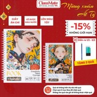 Sổ Vẽ Sketchbook 230GSM Vẽ Được Màu Nước, Giấy Có Vân Ăn Chì Lên Màu Tốt, Sổ Vẽ Phác Thảo A4 A5 Classmate Bìa Cứng 30 Tờ