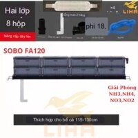 Sobo F-120 Bộ Lọc Dàn Mưa 2 Tầng 8 Khay Lọc Bằng Mica Cho Hồ Cá 115-130cm