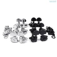 Soc * 1 Bộ 3R 3L Chrome Vintage Open Gear Ukulele 4 Dây Đàn Guitar Chỉnh Chốt Phím Chỉnh Máy Cho Đầu - Tỷ Lệ Bánh Răng