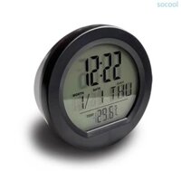 Soc * Đồng hồ kỹ thuật số ô tô Đồng hồ chạy bằng năng lượng mặt trời Ngày trong tuần Đồng hồ có đèn nền