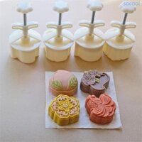Soc * Hoa Đào Bánh Trung Thu Khuôn Tết Trung Thu Máy Làm Bánh Trung Thu Bánh Trung Thu Tem Bánh Quy Áp Lực Tay Bánh Trung Thu Nướng Bánh Dụng Cụ