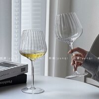 Sọc Họa Tiết Dọc Ánh Sáng Sang Trọng Pha Lê Cạnh Cốc Rượu Vang Bordeaux Thủy Tinh Rượu Thủy Tinh Handmade