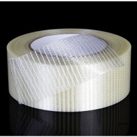 Sọc / lưới Băng sợi thủy tinh, Độ nhớt cao, Độ bám dính mô hình máy bay Cố định thiết bị điện Vật nặng Kèm theo Băng sợi bền kéo chống mài mòn Cố định keo trong suốt không đánh dấu- *