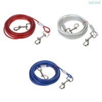 Soc * Pet Tie out Cable Dây Xích Cho Chó Dây Xích Cho Chó Đôi Đầu Dây Thép Dây Buộc Dây Xích Nhai Chống Chó Dây Xích Kim Loại