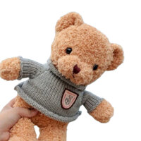 SOCCON.MS Thú bông: gấu áo len Teddy Bear size 35 (kem,nâu) 3Ages+ No.13501