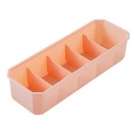 Sock Underwear Organizer Dividers Multiuse Save Space Lingeries Storage Bins - Pink