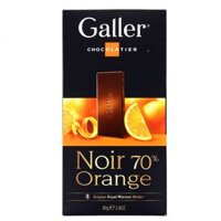 SOCOLA BỈ GALLER NOIR 70% ORANGE 80G