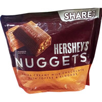 Socola bơ sữa hạnh nhân Hershey’s Nuggets Creamy Milk Chocolate Toffee Almonds 289g