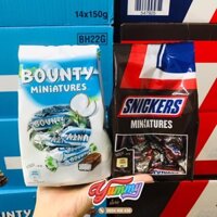 Socola Bounty / Snickers Miniatures Gói 150G