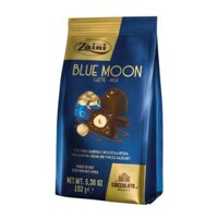 Socola Cà Phê Sữa Nhân Kem & Hạt Phỉ, Blue Moon, Latte - Milk with Gianduia Cream & Whole Hazelnut, 5.36 oz (152g) - ZAINI