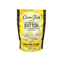 Socola Compound Trắng hạt nút Cacao Talk (1kg)  - bosuashop