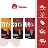 Socola đắng không đường Beryl's 70% 80% 99% cacao thanh 90g