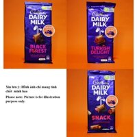 Socola dạng thanh Cadbury Dairy Milk Black forest / Turkish delight / Snack 180g - Aust Shop Chocolate