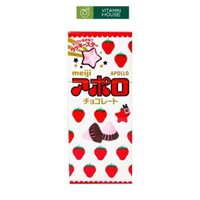 Socola Dâu Meiji Apollo Nhật Hòa Quyện Hương Dâu Tươi Mát
