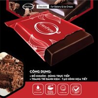 Socola Đen 1kg GANAFARM Loại Nguyên Chất Có Màu Đen Đậm Vị Đắng Nhẹ Dùng Để Đổ Khuôn Trang Trí Bánh Làm Kẹo Túi - CD888