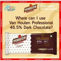 Socola Đen Dạng Khối 1kg – Van Houten Dark Chocolate