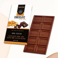 Socola Đen Hạt Điều 58% Cacao Belcholat 100G, Dark Chocolate With Nuts 58% Cocoa Belcholat 100G